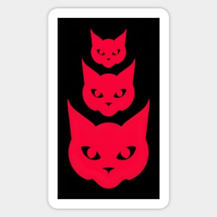 Red Cats Sticker